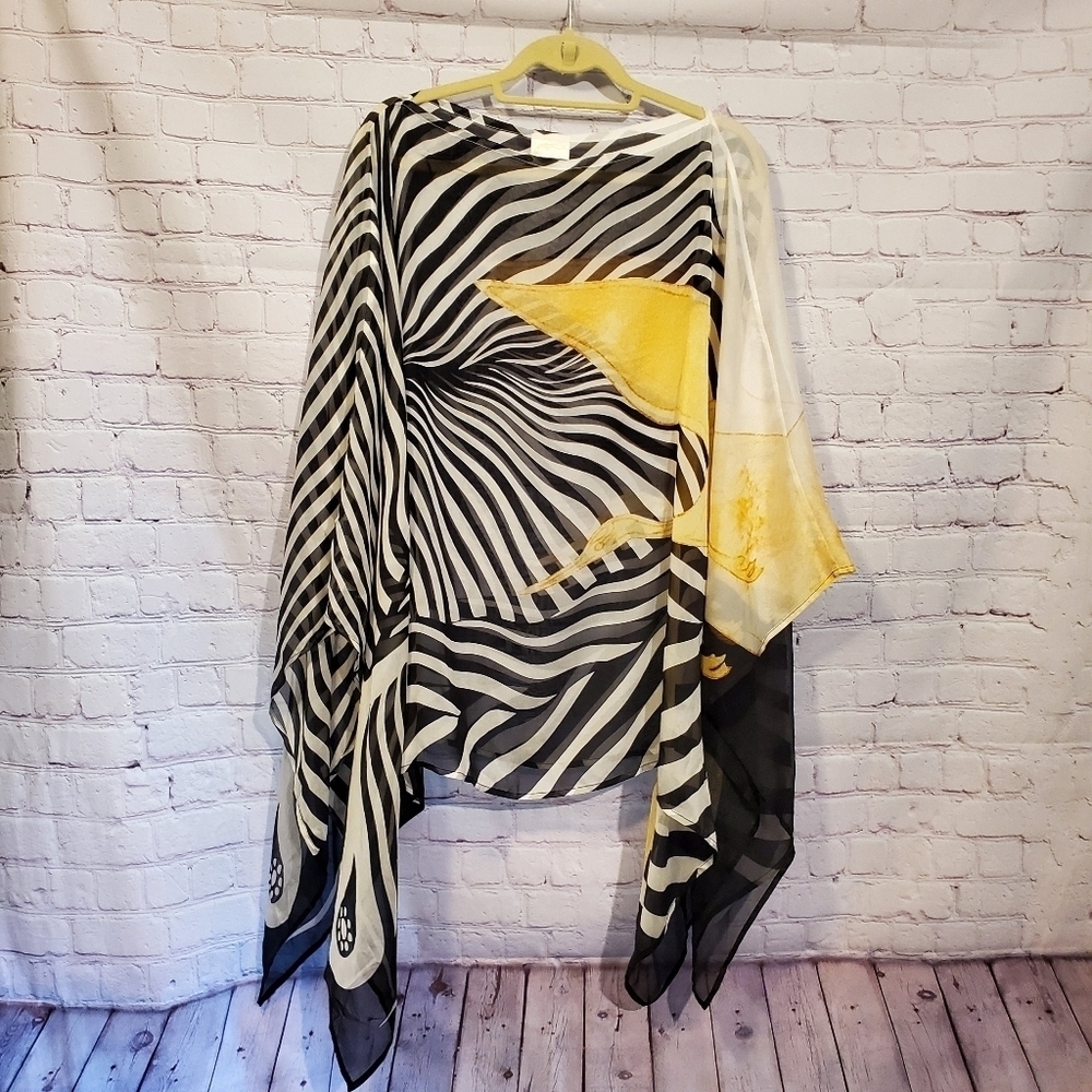 Vintage Gottex Zebra Print Blouse